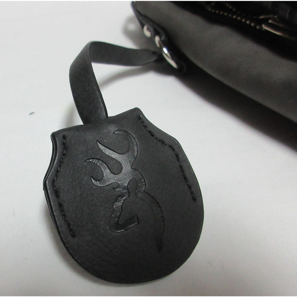 Browning Concealed Carry Shoulder Purse Gun Handbag in Charcoal Gray Suede Like - Picture 3 of 10
